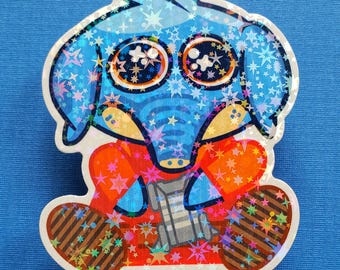 Neel Skeleton Crew Glitter Sticker
