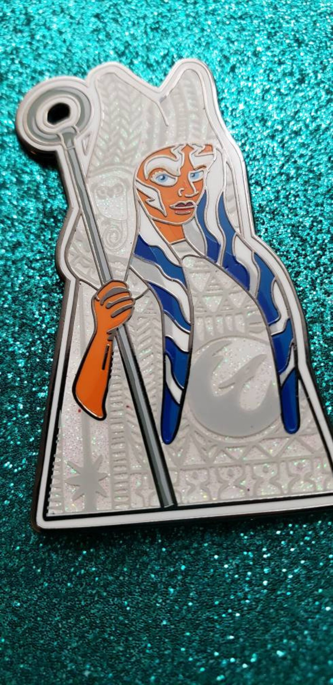 Hidden Symbols Ahsoka Tano Glitter Pin Etsy