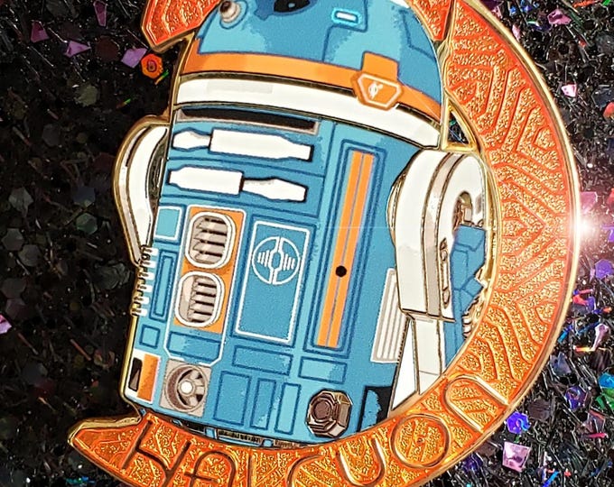 Featured listing image: SK-62O Droid Halcyon Galactic Starcruiser Premium Enamel Pin