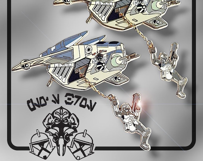 Featured listing image: Republic Gunship Plo's Bros 105th Battalion Pin