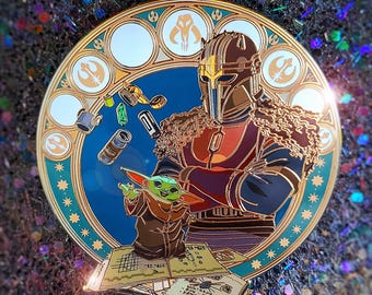 Budowa miecza świetlnego Grogu Premium Enamel Pin