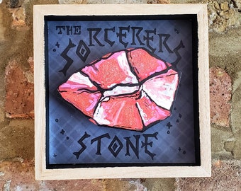 Framed Painted Sorcerers Stone Artwork