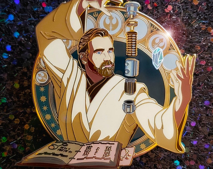 Featured listing image: Building His Lightsaber Obi-Wan Premium Enamel Pin
