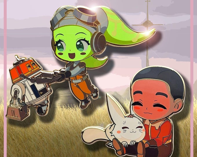 Featured listing image: Chibi Hera, Chopper and Ezra pins