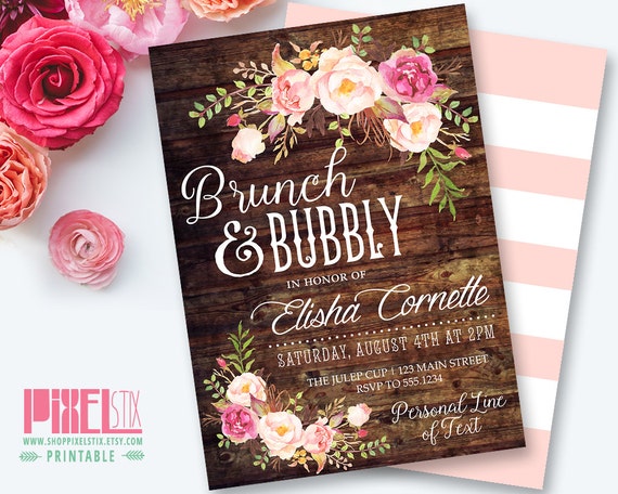 Brides Rustic Chic Invitation 8
