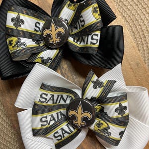 New Orleans Saints inspired Hairbow...NFL inspired Hairbow