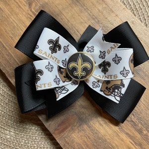 New Orleans Saints inspired Hairbow...NFL inspired Hairbow