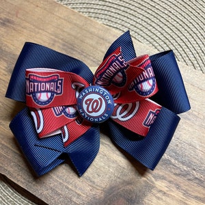 Washington Nationals inspired Hairbow...MLB inspired Hairbow...Pinwheel Hairbow