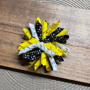 Pittsburgh Steelers inspired Hairbow...NFL inspired Hairbow...Korker Hairbow