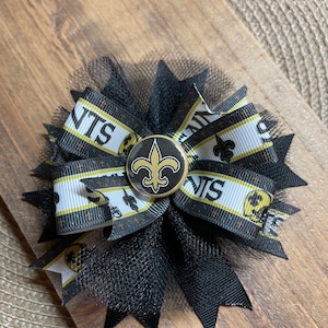 New Orleans Saints inspired Hairbow...NFL inspired Hairbow