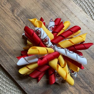Kansas City Chiefs inspired Hairbow ... NFL Hairbow