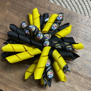Pittsburgh Steelers inspired Hairbow...NFL inspired Hairbow...Korker Hairbow