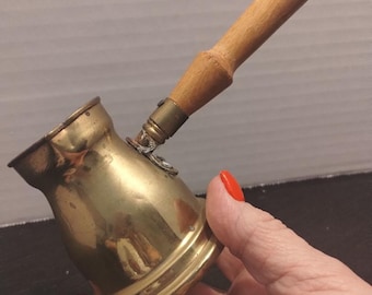 Vintage Handcrafted Brass Turkish Coffee Pot