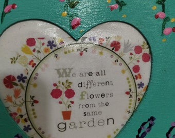 Floral Wall Sign, Plaque, Gifts, Home Decor
