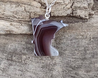 Botswana Agate Necklace - One of a kind