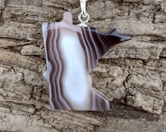 Botswana Agate Necklace - One of a kind