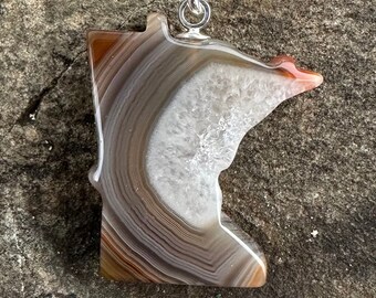Lake Superior Agate Necklace - One of a kind