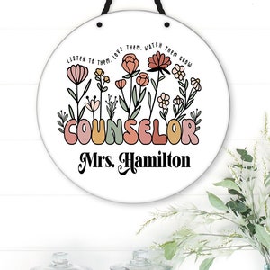 Guidance Counselor Personalized Sign. School Counselor gift! Great School Couselor door sign. 8&quot; Custom Guidance Counselor room sign!