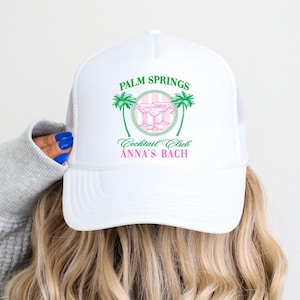 Palm Springs Party Hat | Bachelorette Trucker Hats | Custom birthday favors