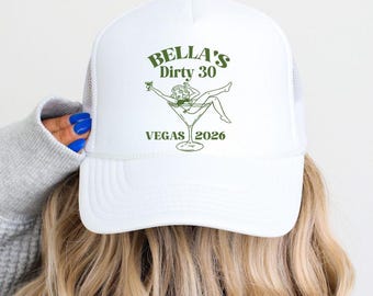 Martini Club Trucker Hats | Tini bit older Birthday Hat | Bachelorette or Birthday party favors,