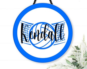 Volleyball Personalized Room Sign. Volleyball Custom Birthday gift! Great Volleyball team gift. Volleyball Dorm Decoration! Volleyball door