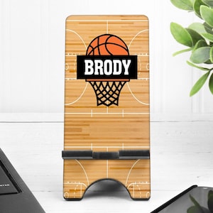 Basketball Cell Phone Stand. Basketball Gift! Personalized Basketball Gift. Basketball team gift! Basketball Coach&#39;s Gift.
