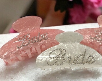 Bachelorette party hair clip, Bride Hair Claw Clip, Bach Party Gift, Bridesmaid Favor,