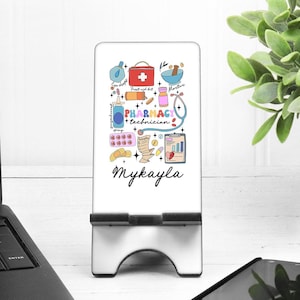 Pharmacy Tech Phone Stand. Pharmacy Tech Personalized gift, Pharmacy Tech Graduation gift! Custom Pharmacy Gift. Pharmacy Technician