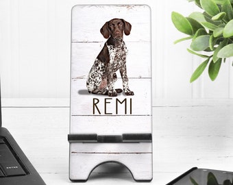 German Shorthair Pointer Gift! GSP Phone Stand, Custom GSP themed present!