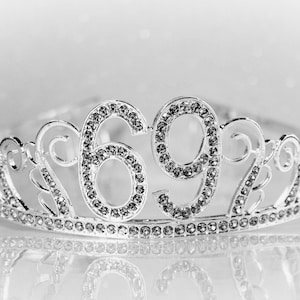 69th Birthday tiara, 69th Birthday Gift, 69 Birthday Party Tiara, 69th Birthday Crown, 69th Birthday Party Decoration, 69 Year old gift!