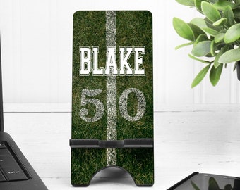 Football Phone Stand. Personalized Football Gift. Custom Football team present
