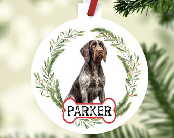 German Wirehair Pointer Ornament. Custom German Wirehair Pointer Gift. Personalized Pointer gift! German Wirehair Pointer Mom gift!