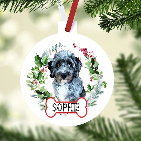 Blue Merle Doodle Ornaments. Personalized Gift for the Labradoodle lover! Merle Doodle Ornament. Custom Doodle Gifts! Merle Doodle Mom gift!