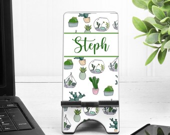 Cactus Phone Stand. personalized Succulent gift!