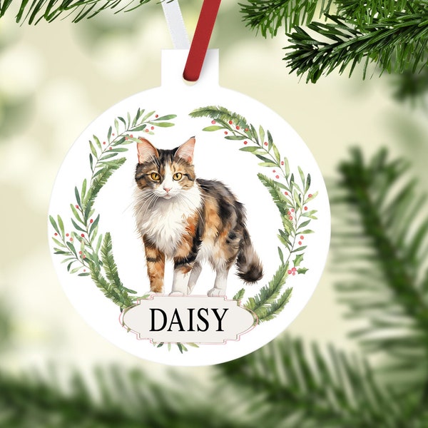 Calico Cat Ornament. Rescue Cat Gift! Personalized Calico Cat lover gift! Calico cat Present! Cat Mom Gift! Custom Himalayan cat