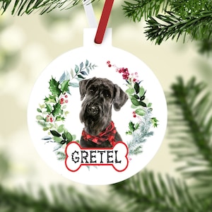 Giant Schnauzer Ornament. Schnauzer Gift. Personalized Giant Schnauzer Ornament. Schnauzer Mom gift! Rescue Giant Schnazuer
