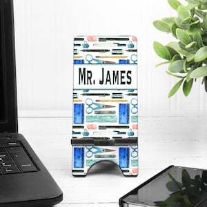 Teacher&#39;s Cell Phone Stand. Custom teacher&#39;s gift! Personalized teacher gift! Student teacher gift! Teacher Appreciation gift!