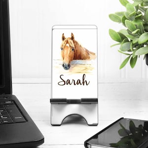 Horse Cell Phone Stand. Equestrian Cell Phone Stand, personalized horse gift, Horse lover gift, custom horse gift