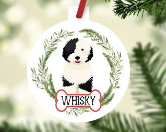 Sheepadoodle ornament top