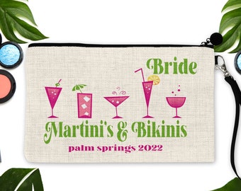 Martinis and Bikinis Party bag. Martini Bachelorette or Girls Weekend Favors. Beach Party favors. Palm Spings Favors!