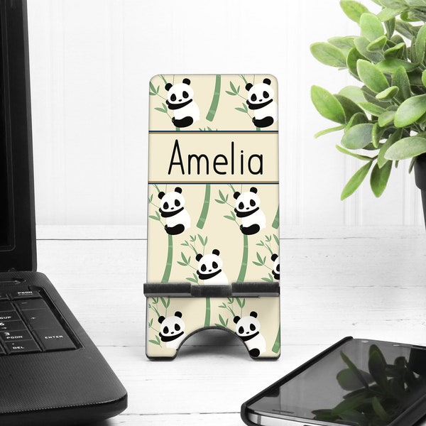 Panda Phone Stand. Personalized Panda Phone Stand, Custom Panda theme gift! Great personalized Panda Bear gift! Teacher, Mother, Daughter!