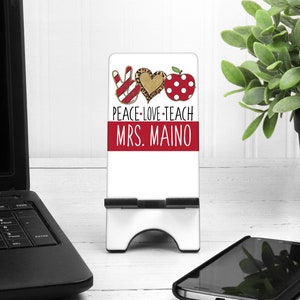 Teacher&#39;s Cell Phone Stand. Custom teacher&#39;s gift! Personalized teacher gift! Student teacher gift! Teacher Appreciation gift!