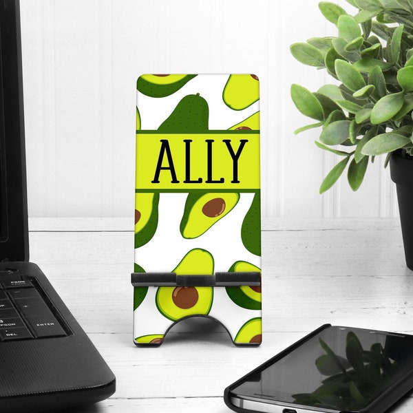 Avocado Cell Phone Stand. Custom Cell Phone Stand, Great chef gift! Foodie gift! Teacher, boss, coworker present!