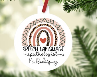 Speech Pathologist Ornament. Personalized Speech Therapist Gift! Custom Speech Therapist. Great Speech Therapist Gift!