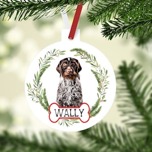 German Wirehair Pointer Ornaments. Custom German Wirehair Pointer Gift. Personalized Pointer gift! German Wirehair Pointer Mom gift!