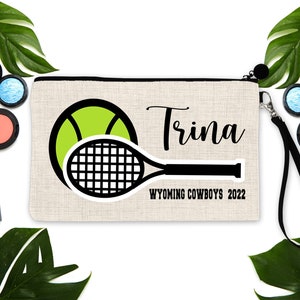 Tennis Personalized Make Up bag. Custom Tennis theme bag. Tennis coach! Personalized Tennis Make up Bag. Tennis Team Gift! Tennis Mom Gift.