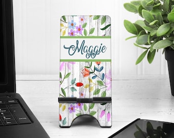 Floral Phone Stand. Custom Phone Stand, floral phone stand, Personalized gift, custom birthday gift!