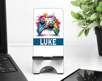 Gamer Phone Stand. Personalized Gaming gift. Custom gamer Christmas present