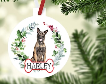 Belgian Malinois Ornaments. Personalized Gift ! Belgian Malinois Ornament. Custom Belgian Malinois Gifts! Belgian Malinois Mom gift!