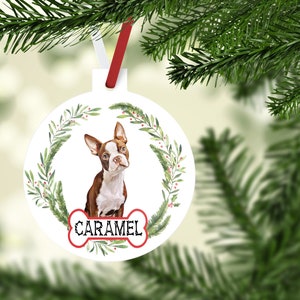 Boston Terrier Ornaments. Personalized Gift for the Frenchie lover! Boston Terrier Ornament. Custom Frenchie Gifts! Boston Terrier Mom gift!